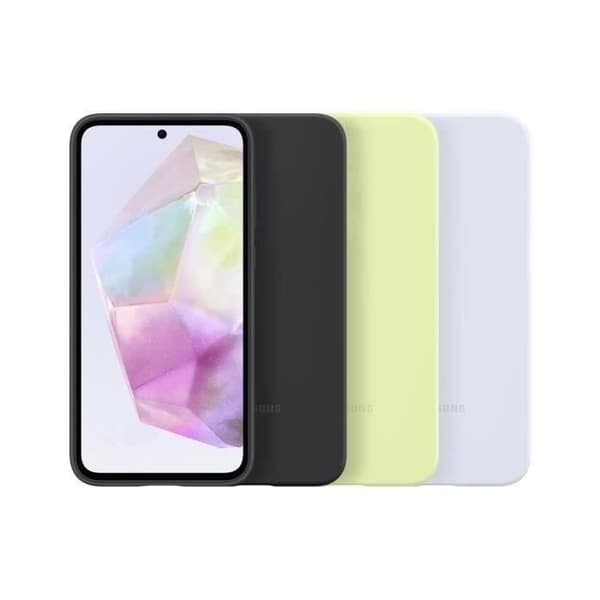 Mobiltelefonfodral och etui Samsung Silikonfodral för Galaxy A35 5G Svart