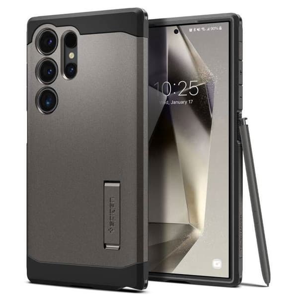 Fodral till Samsung galaxy S24 Ultra - Spigen Tough Armor - Gunmetal