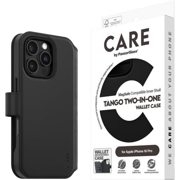 Plånboksfodral 2-i-1 PanzerGlass CARE för Apple iPhone 16 Pro 6,3 2024