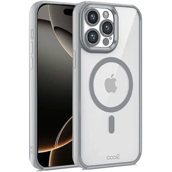 Coque - COOL - iPhone 16 Pro - Magnetisk - Silverkant - Kompatibel med MagSafe