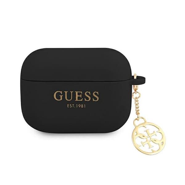 Telefonfodral - Guess phone bumper - FEA3SILRE - GUAPLSC4EK Silikonfodral för AirPods Pro Black