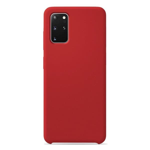 Vanligt Soft Touch Red silikonfodral som är kompatibelt med Samsung Galaxy S20