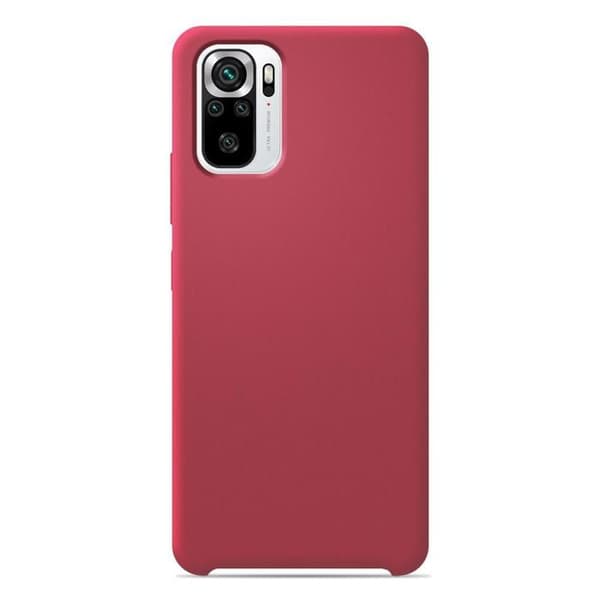 Vanligt Soft Touch Red silikonfodral kompatibelt med Xiaomi Redmi Note 10 Redmi Note 10S