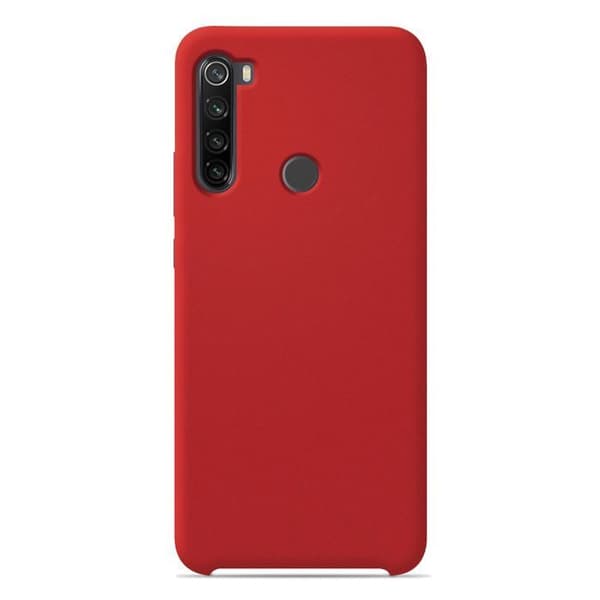 Vanligt Soft Touch Red silikonfodral som är kompatibelt med Xiaomi Redmi Note 8T