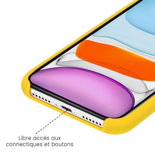Vanligt Soft Touch Yellow silikonfodral som är kompatibelt med iPhone 11 Pro Max