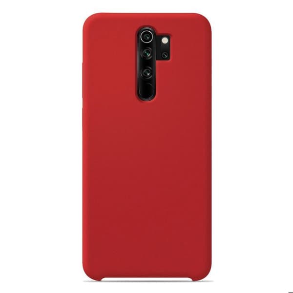 Vanligt Soft Touch Red silikonfodral som är kompatibelt med Xiaomi Redmi Note 8 Pro