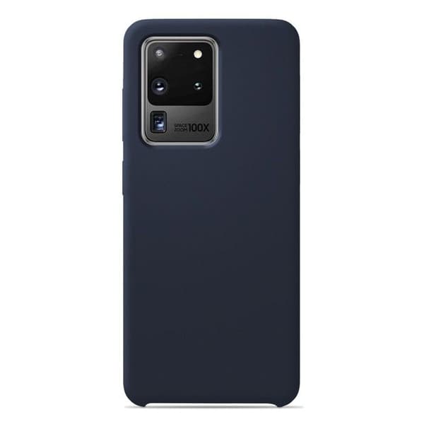 Vanligt Soft Touch Silikonfodral Night Blue kompatibelt med Samsung Galaxy S20 Ultra