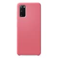 Miniatyrbild 1 av 2: Vanligt Soft Touch Pink silikonfodral som är kompatibelt med Samsung Galaxy S20