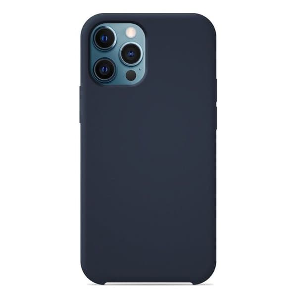 Vanligt Soft Touch Silikonfodral Night Blue kompatibelt med iPhone 12 Pro Max