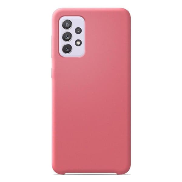 Vanligt Soft Touch Pink silikonfodral som är kompatibelt med Samsung Galaxy A52