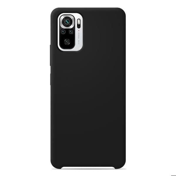 Vanligt Soft Touch svart silikonfodral kompatibelt Xiaomi Redmi Note 10 Redmi Note 10S