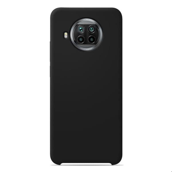 Vanligt Soft Touch Svart silikonfodral som är kompatibelt med Xiaomi Mi 10T Lite
