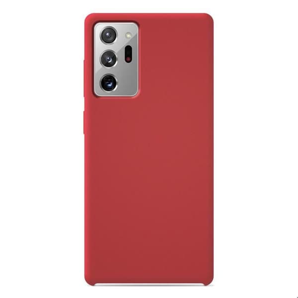 Vanligt Soft Touch Red silikonfodral som är kompatibelt med Samsung Galaxy Note 20 Ultra