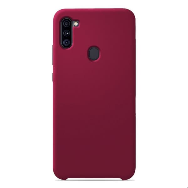 Vanligt Soft Touch silikonfodral Passionsröd kompatibel Samsung Galaxy A11