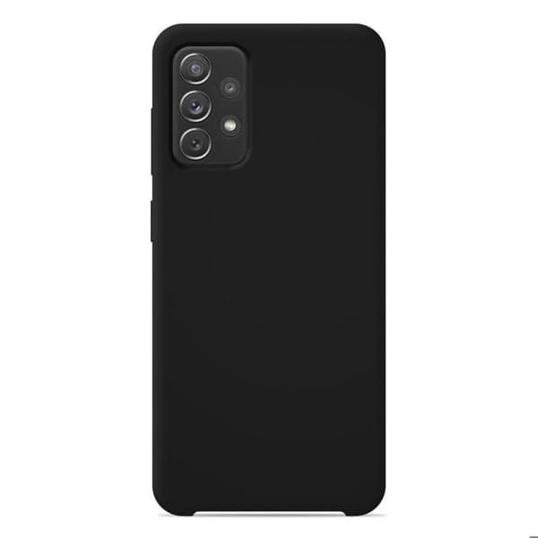 Vanligt Soft Touch Svart silikonfodral som är kompatibelt med Samsung Galaxy A72 4G