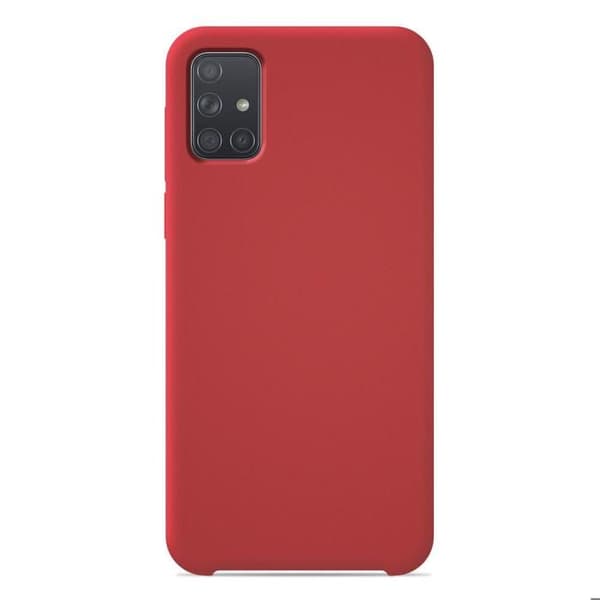 Vanligt Soft Touch Red silikonfodral som är kompatibelt med Samsung Galaxy A71 5G