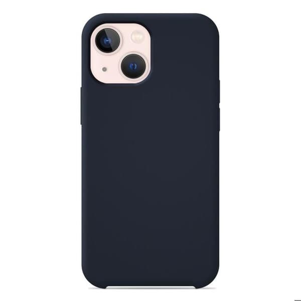 Vanligt Soft Touch Silikonfodral Night Blue kompatibelt med iPhone 13 Mini