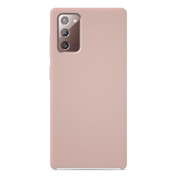 Vanligt Soft Touch rosa sand silikonfodral som är kompatibelt med Samsung Galaxy Note 20