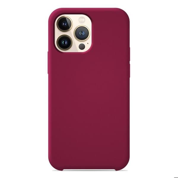Vanligt Soft Touch Red silikonfodral som är kompatibelt med iPhone 13 Pro Max