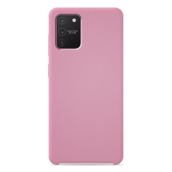 Vanligt Soft Touch Pink silikonfodral som är kompatibelt med Samsung Galaxy S10 Lite