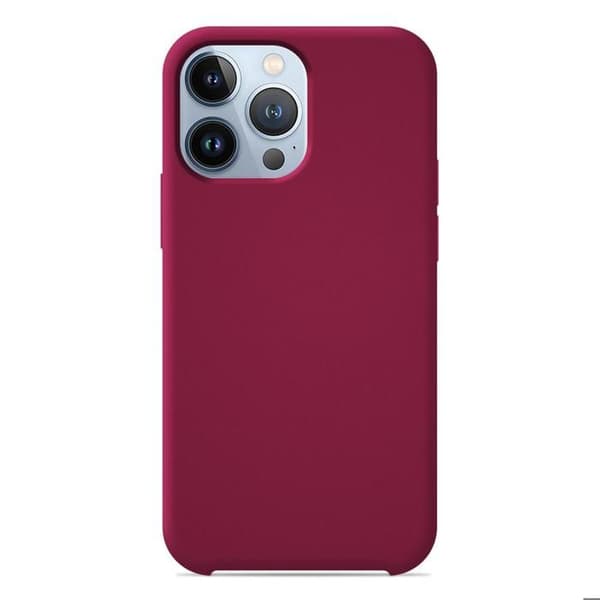 Vanligt Soft Touch Red silikonfodral som är kompatibelt med iPhone 13 Pro