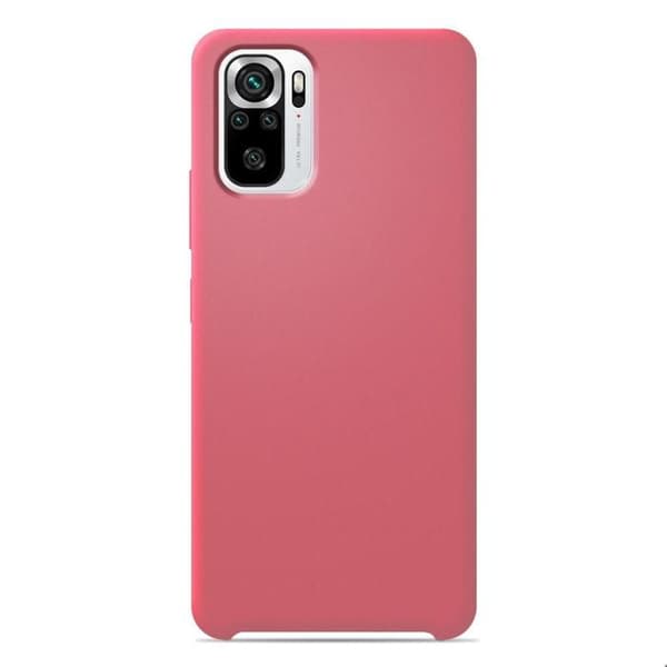 Vanligt Soft Touch Pink silikonfodral kompatibelt med Xiaomi Redmi Note 10 Redmi Note 10S