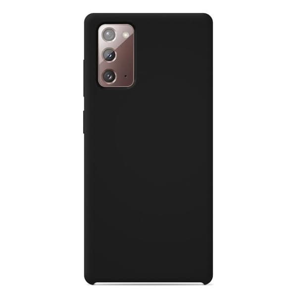 Vanligt Soft Touch Black silikonfodral som är kompatibelt med Samsung Galaxy Note 20