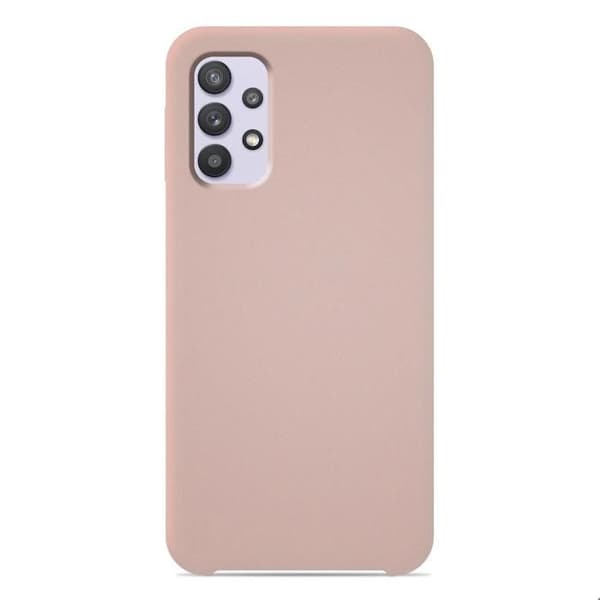 Vanligt Soft Touch rosa sand silikonfodral som är kompatibelt med Samsung Galaxy A32 4G