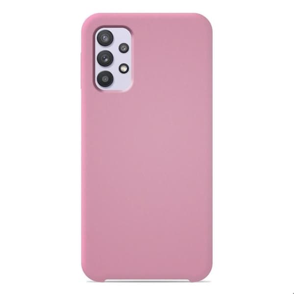 Vanligt Soft Touch Pink silikonfodral som är kompatibelt med Samsung Galaxy A32 4G