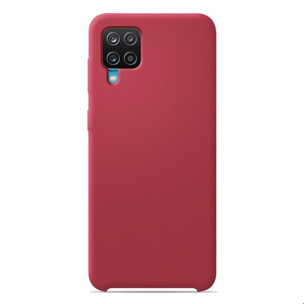 Vanligt Soft Touch Red silikonfodral som är kompatibelt med Samsung Galaxy A12 5G
