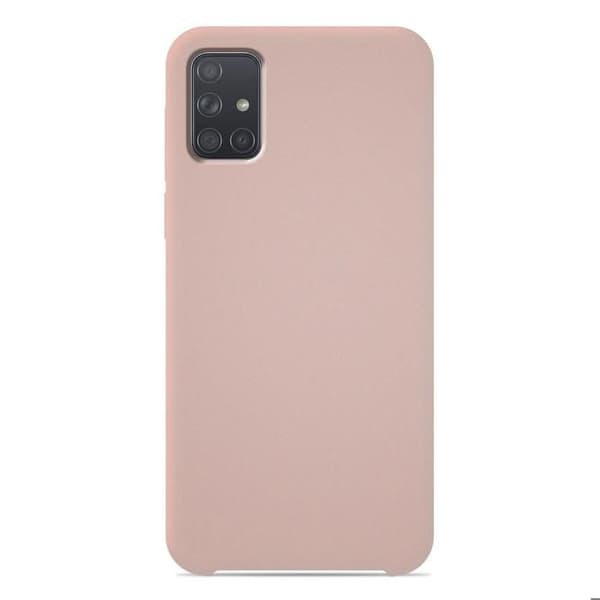 Vanligt Soft Touch rosa sand silikonfodral som är kompatibelt med Samsung Galaxy A71 5G