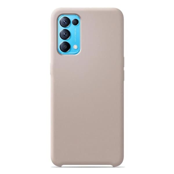 Plain Soft Touch rosa sand silikonfodral som är kompatibelt med Oppo Reno 5 Pro 5G