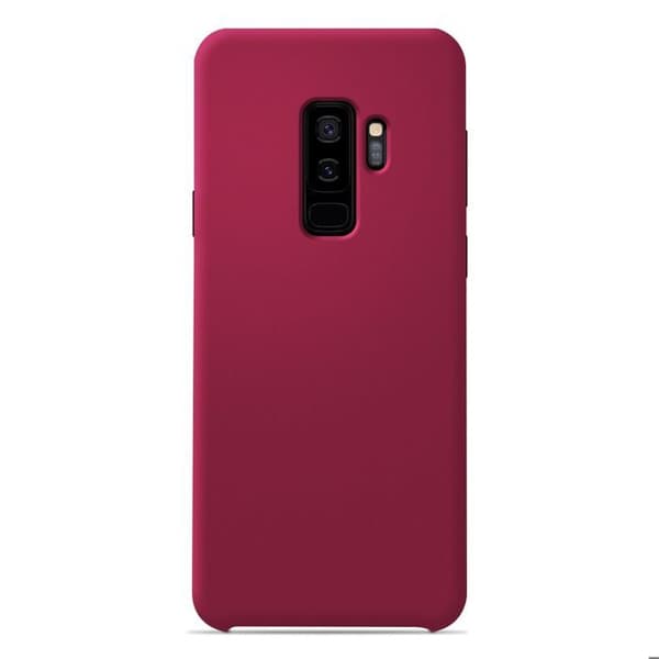 Vanligt Soft Touch silikonfodral Passionsröd kompatibelt Samsung Galaxy S9 Plus