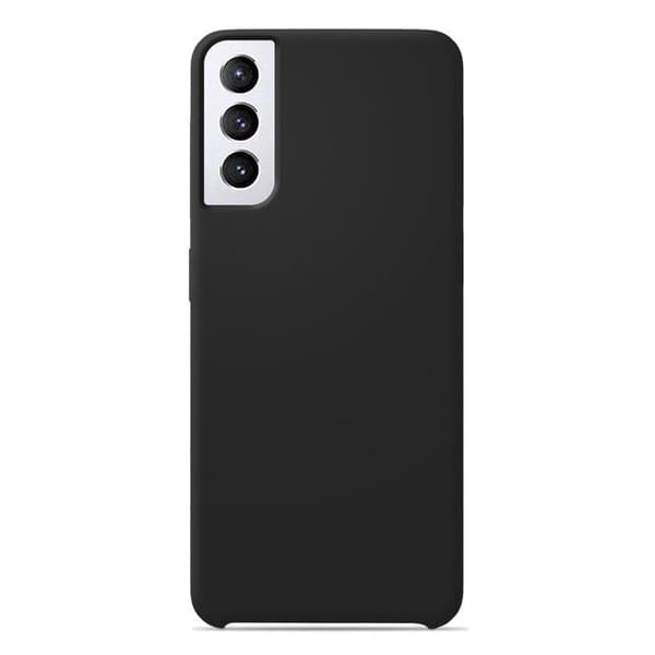 Vanligt Soft Touch Svart silikonfodral som är kompatibelt med Samsung Galaxy S21 Plus