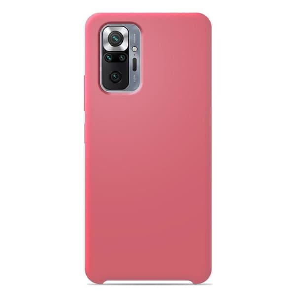 Vanligt Soft Touch Pink silikonfodral som är kompatibelt med Xiaomi Redmi Note 9T 5G