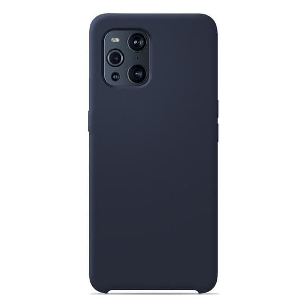 Vanligt Soft Touch Silikonfodral Night Blue kompatibelt Oppo Find X3 Find X3 Pro