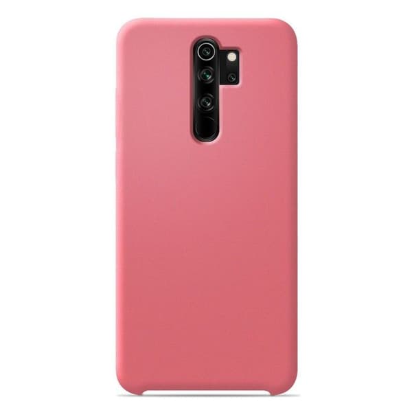 Vanligt Soft Touch Pink silikonfodral som är kompatibelt med Xiaomi Redmi Note 8 Pro