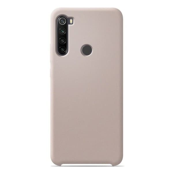 Plain Soft Touch rosa sand silikonfodral som är kompatibelt med Xiaomi Redmi Note 8