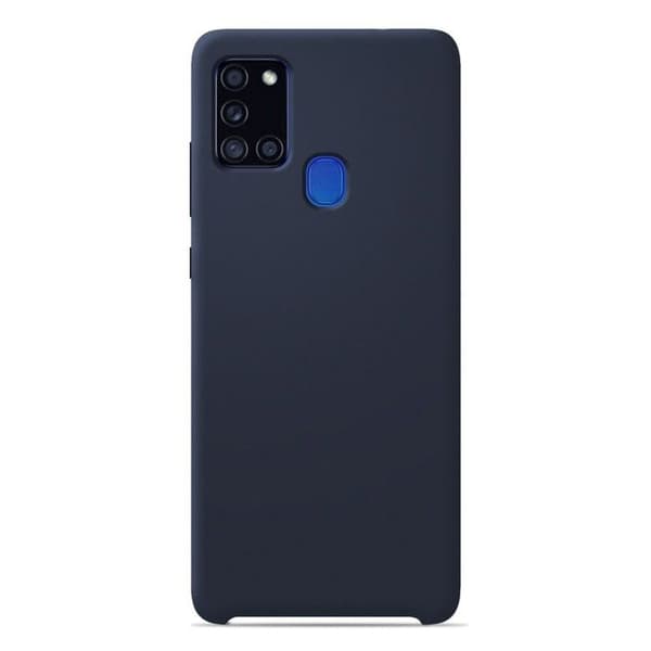 Vanligt Soft Touch Silikonfodral Night Blue kompatibelt med Samsung Galaxy A21S