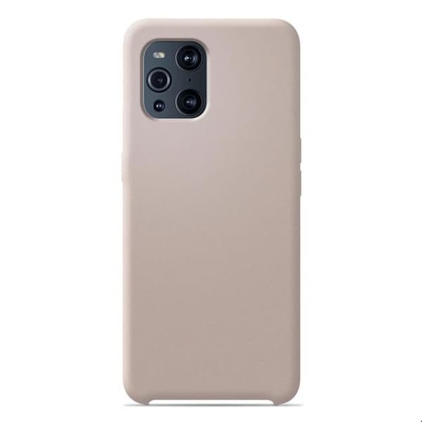 Vanligt Soft Touch rosa sandsilikonfodral som är kompatibelt med Oppo Find X3 Find X3 Pro