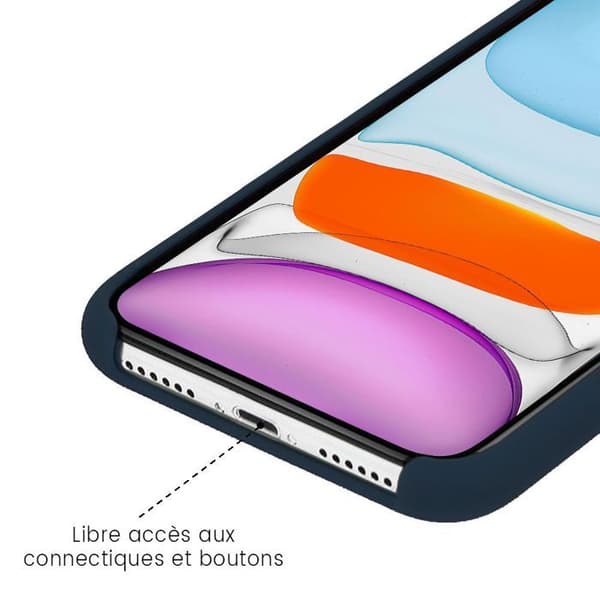 Vanligt Soft Touch Silikonfodral Night Blue kompatibelt med Xiaomi Mi 10T Lite