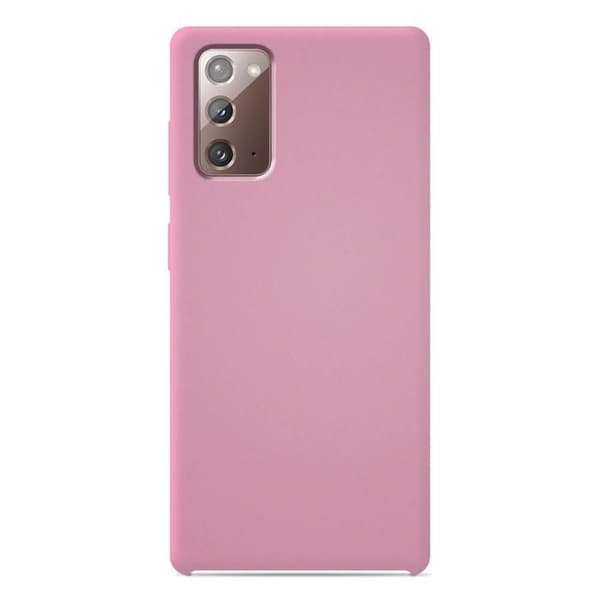 Vanligt Soft Touch Pink silikonfodral som är kompatibelt med Samsung Galaxy Note 20