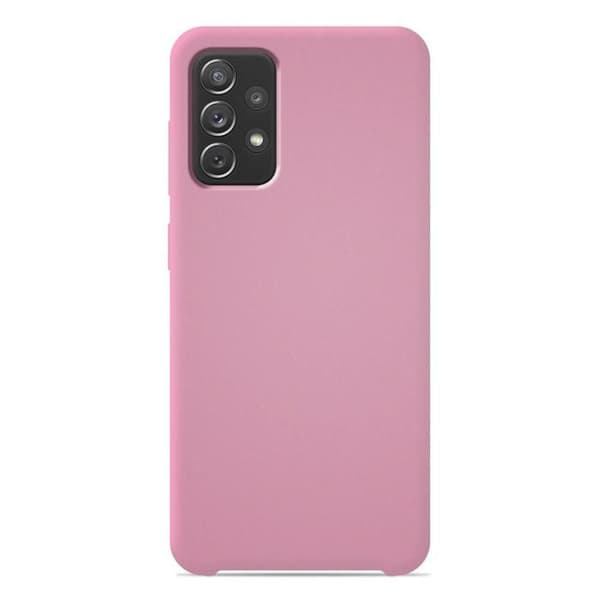 Vanligt Soft Touch Pink silikonfodral som är kompatibelt med Samsung Galaxy A72 4G