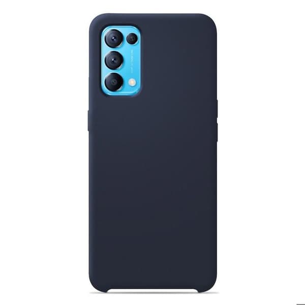 Vanligt Soft Touch Silikonfodral Night Blue kompatibelt med Oppo Reno 5 Pro 5G