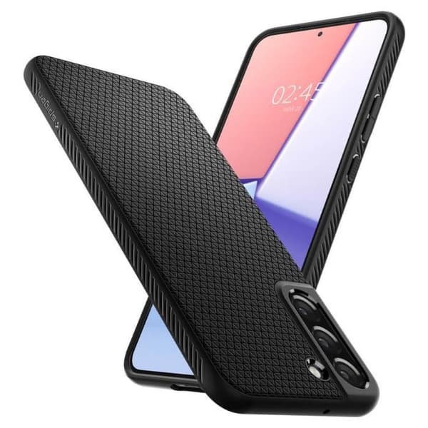 Fodral - Spigen - Liquid Air™ - Samsung Galaxy S22 Plus - Svart - Mjuk - Air Cushion™