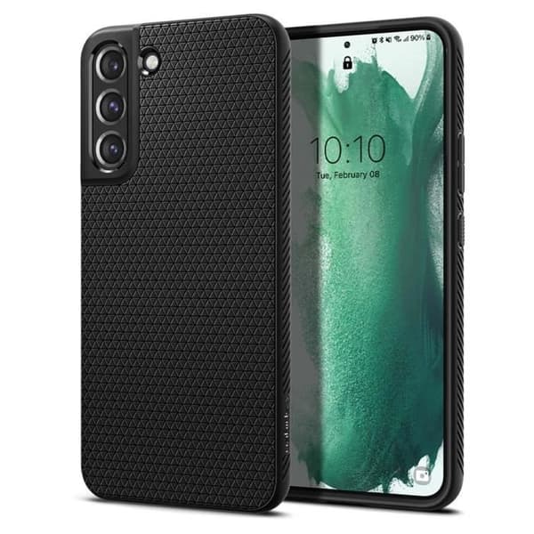 Fodral - Spigen - Liquid Air™ - Samsung Galaxy S22 Plus - Svart - Mjuk - Air Cushion™