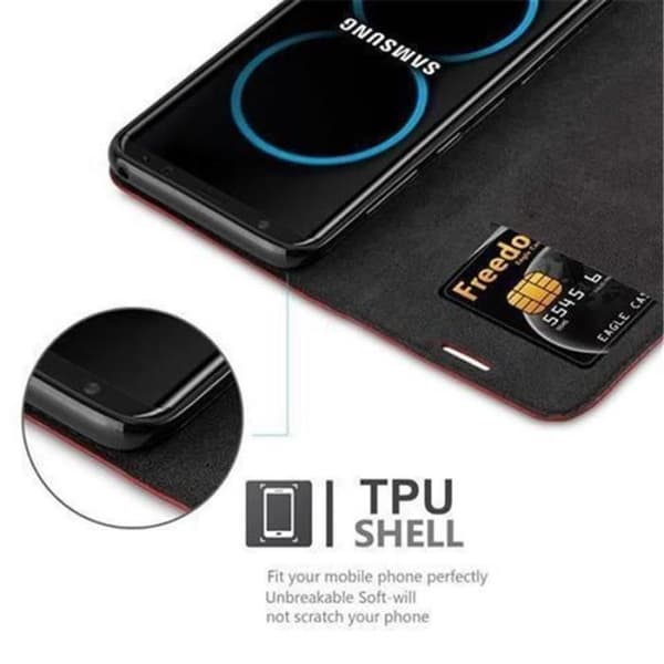 Coque - Cadorabo - Samsung Galaxy S8 - Röd Äpple - Magnetisk Stängning - Mjuk Fodral
