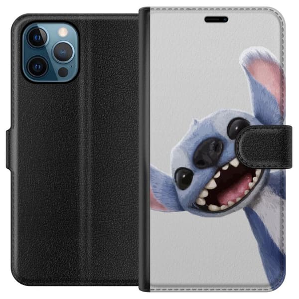 Apple iPhone 12 Pro Lompakkokotelo Stitch liikkeessä - Kawaii-suunnittelu faneille ja lapsille