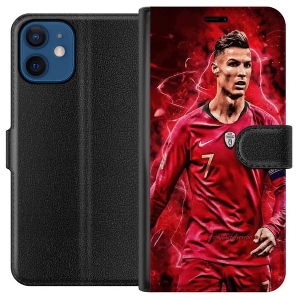 Apple iPhone 12 mini Lompakkokotelo Ronaldon Taidot - CR7 Suunnittelu Aidolle Kannattajalle
