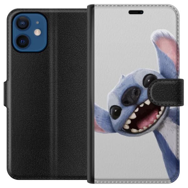 Apple iPhone 12 Plånboksfodral Stitch i Fart – Kawaii Design för Fans & Barn